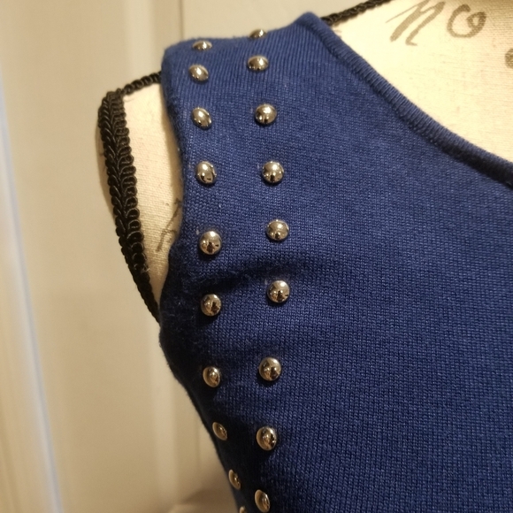 Woman's blue dress with studs.. size small - Picture 4 of 6